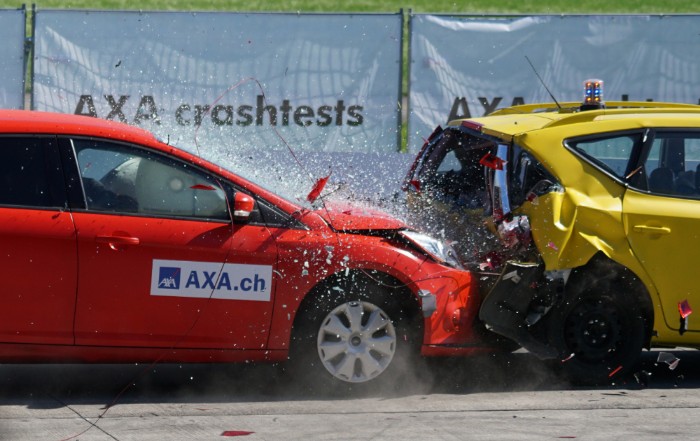 Car accidents can be lethal, but usually involves rear end-collision involving two vehicles, as this car test illustrates.