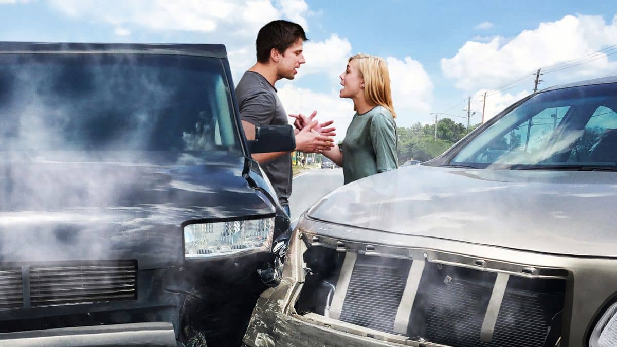 Two drivers were involved in a road rage accident.