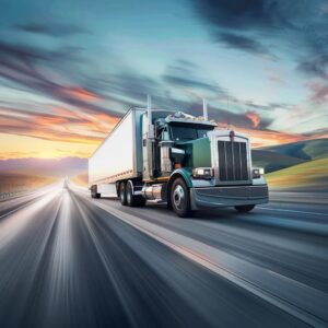 Commercial truck on highway representing the impact of truck accidents