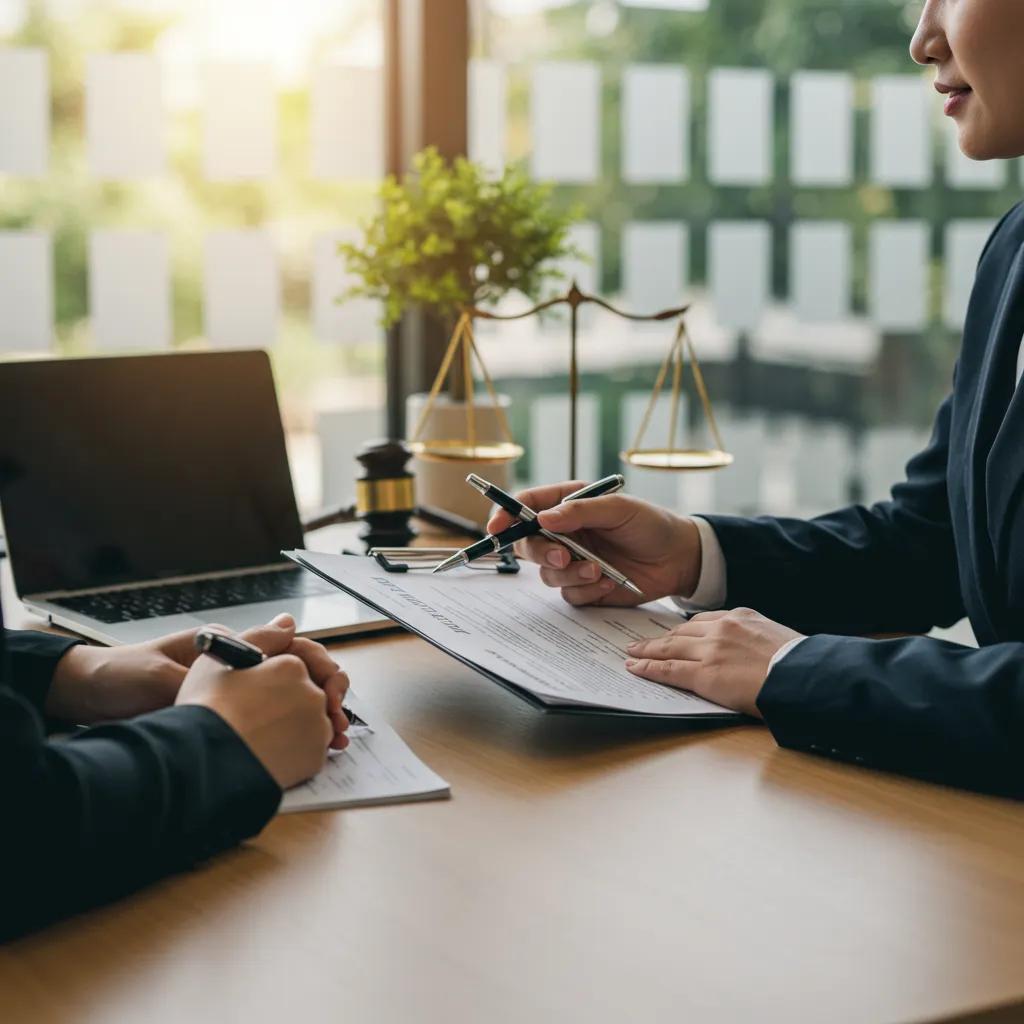 Easy Steps to File a Traffic Accident Claim Successfully 3 Personal injury lawyer consulting with a client about a tort claim