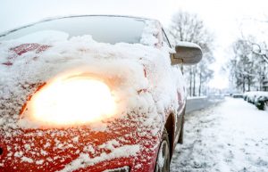 Car accident on icy road in Ottawa