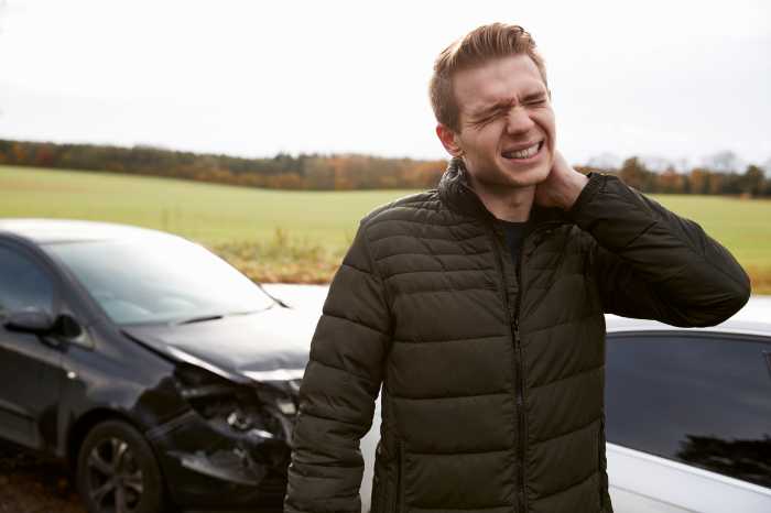 A person hurt in a vehicle  accident
