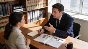 Ottawa lawyer consulting with a client on long-term disability claims