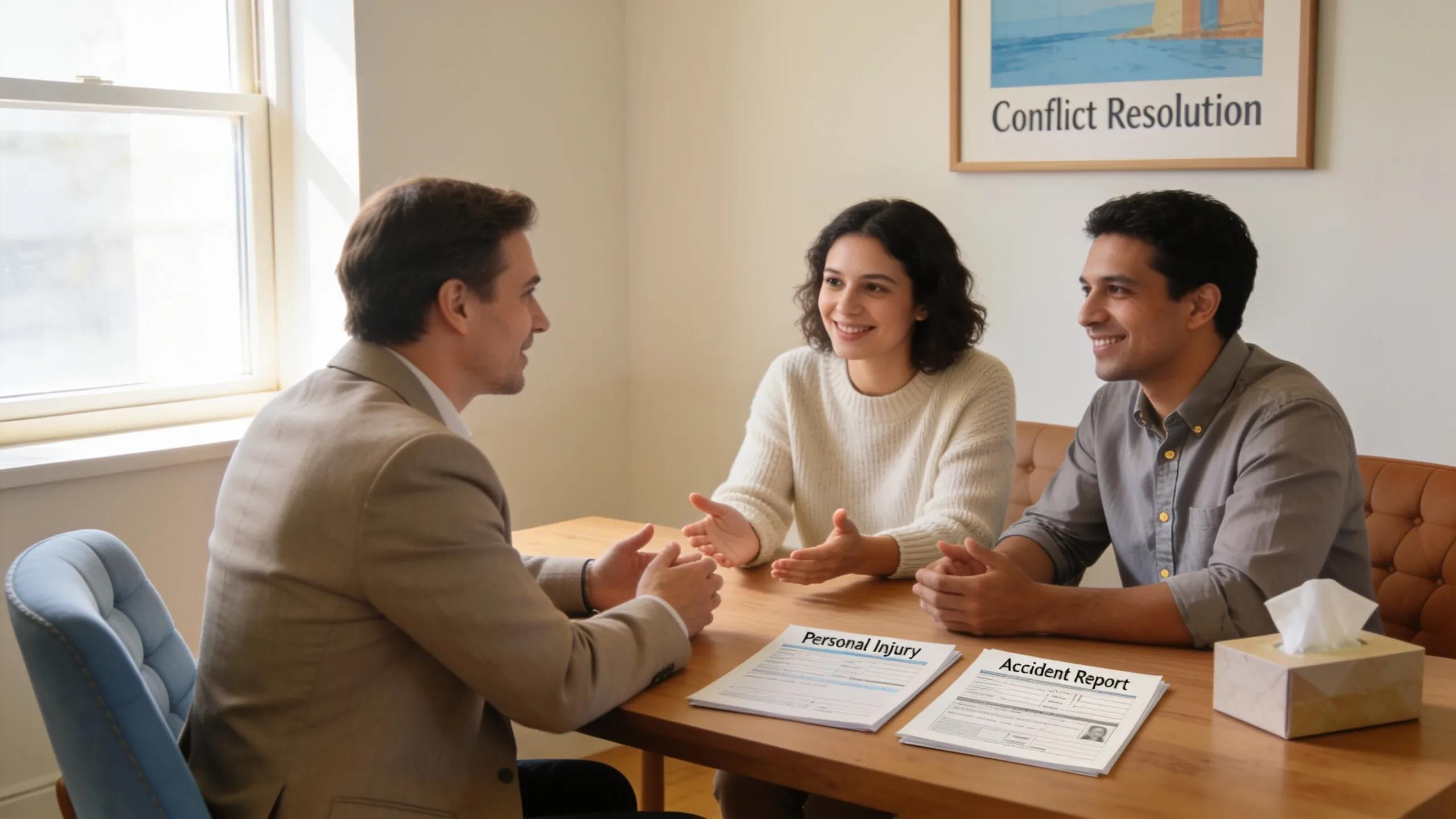 Personal Injury Litigation Step-by-Step Roadmap 1 Mediator facilitating a settlement discussion between two parties in a collaborative setting