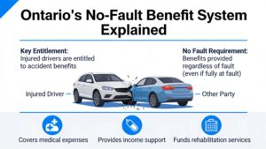 Ontario's no-fault benefit system entitles injured drivers to accident benefits even if they are fully